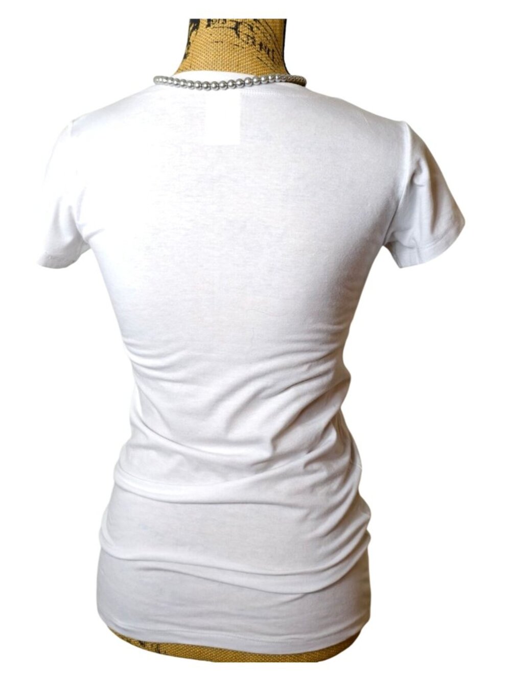 Y2K Hip Jeans Girls L White Tee Purple Graphic Rhinestones Crown Hip Hop Grunge - Picture 3 of 6